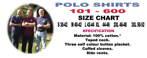 Polo Shirts 101 - 600